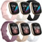 Charlam 6 Pack Ersatzarmband Kompatibel mit Fitbit Versa 3/ Versa 4/ Fitbit Sense/Sense 2 Armband, Weiches Uhrenarmband Sports Watch Armbänder für Damen Herren, Groß