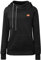Cassiecy Hoodie Damen Winter Langarm Stehkragen Kapuzenpullover Warme Casual Pullover Hoody mit Kapuze（Schwarz, L