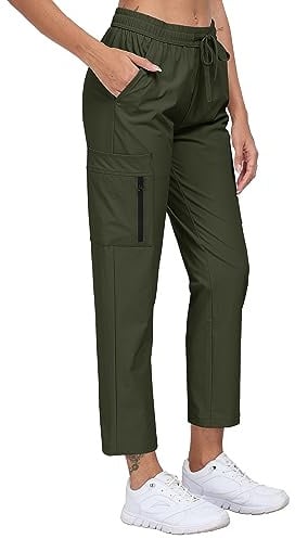 MoFiz Pantaloni Cargo Donna Leggeri Impermeabili Pantaloni da Escursionismo Trekking Pantaloni con Tasca Utility