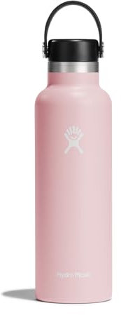 HYDRO FLASK - Standard Mouth - Trinkflasche 621ml (21oz) - Isolierte Wasserflasche aus Edelstahl - Sportflasche mit auslaufsicherem Flex Deckel & Gurt - Thermoflasche Spülmaschinenfest - Trillkum