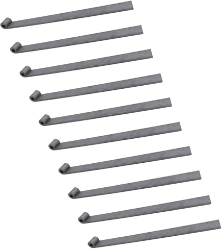 Anhänger-Heckklappen-Gurtscharnier, einfarbig, 12,5 mm, zum Anschweißen, 460 mm lang, 10 Stück