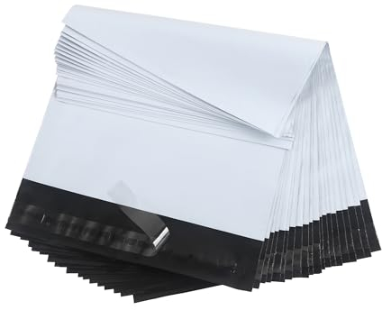 Rshuhx Große Versandtaschen Für kleidung Versandbeutel Plastik 40cm*60cm Versandtüten für Schuhkarton Kleidung Textilien Kleine Decke Badetuch Selbstklebend und Blickdicht (30pcs Weiß)