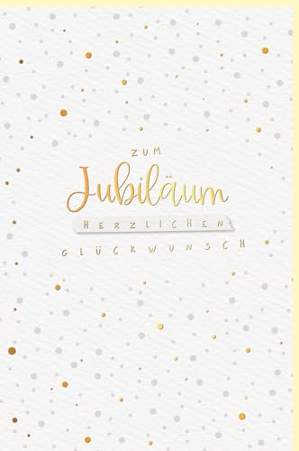 Skorpion Karte Jubiläum Naturkarton mit Goldfolie Zum Jubiläum herzlichen Glückwunsch - mit Umschlag
