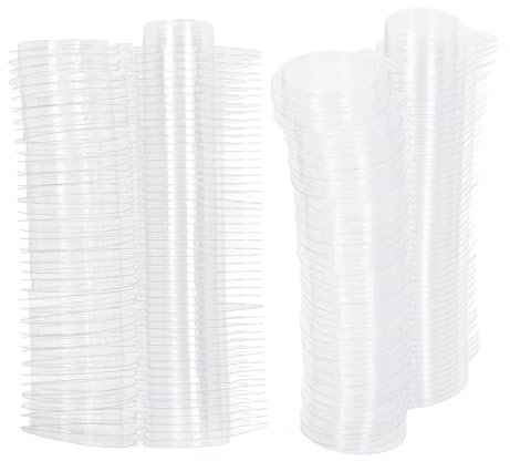 HERCHR Wachsschmelzformen, 100 Stück, Kerzenformen, Transparent, Leer, Kunststoff, Wachsschmelze, Muschelschalen, 38 Ml, Kerzenformen Für Selbstgemachte Schokolade, Dochtlose Kerzen(Round)