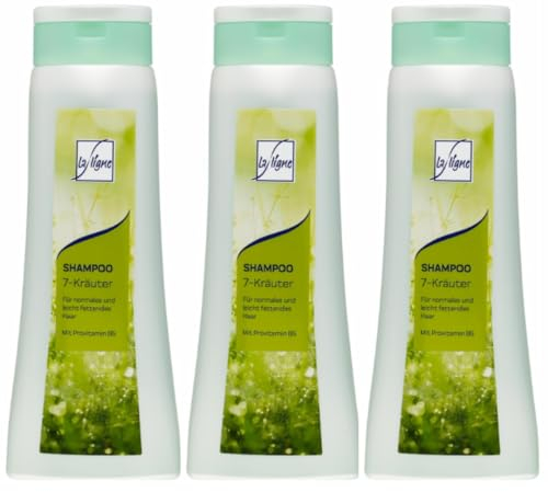 La Ligne Shampoo 7-Kräuter Für normales und leicht fettendes Haar 500 Mililiter x 3 Stück