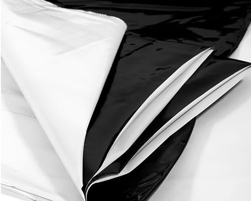 EraGreen Premium Silofolie 150 µm 30 m x 4 m - Abdeckplane extrem dehnbar - ideal für Pools, Garten & BAU, UV-stabil, Poolplane Schwarz/Weiß, Poolfolie, Abdeckfolie, Gartenfolie, Siloplane