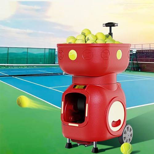 LBMED Máquina Pelotas Tenis 120,Lanzador Automático Pelotas Tenis con Aplicación,frecuencia Servicio 1,8-1,9S Y 10modosentrenamiento,Velocidad Ánguloentrenamiento Ajustable,360°Cobertura