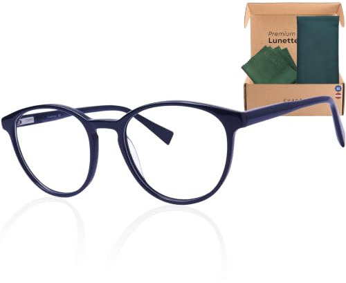 Cvantus Premium Lesebrille | Verschreibungsbrillen-Qualität - Hergestellt von Optikern | Blaulicht- und UV-Blocker, Entspiegelt | Rund Lesebrille Herren & Damen
