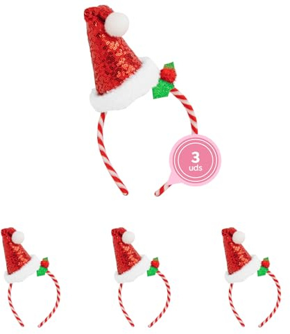 OH YEAH - Diademas Navideñas para Adultos y Niños - Accesorios Navideños Divertidos - Diseño de Papá Noel, Reno y Árbol de Navidad - Talla Única