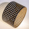 Vintage Metal round lampenschirm,schwarz gold, hohlgeschnitzt, Trommelform, für Stehlampe, Hängelampe,Tischlampe,Deckenleuchte (Rund-5GB)