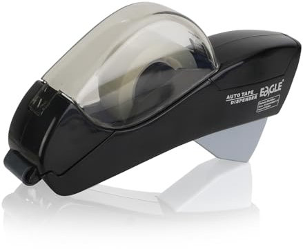 Eagle Automatische Band Dispenser und Band Gun mit 1 Rolle 1/2 Zoll (12mm) und 1 Rolle 3/4inch (19mm) Band,Schwarz