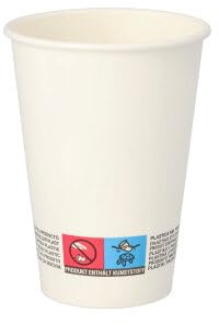 2000 Automatenbecher, Pappe To Go 0,18 l Ø 7 cm · 9,2 cm weiss