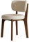 SJHPZG Silla de Comedor tapizada en Marco de Madera de Nogal/Respaldo Curvo Silla de Cocina y Comedor de Cuero Moderna de Mediados de Siglo Silla Auxiliar sin Brazos
