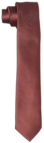DonDon Krawatten für Herren handgefertigt Seiden-Look 6 cm Krawatte Aubergine