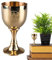 Vaso de cáliz de comunión, cáliz dorado | Copas de vino dorado, copa de vino, copa de cáliz vintage, regalos medievales del Renacimiento para comunión, decoración navideña, paquete de 1 pieza