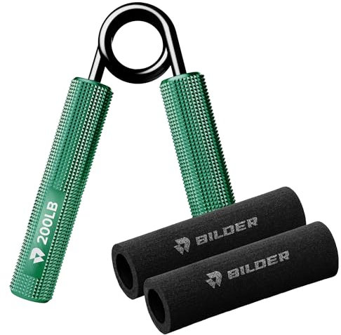 BILDER - Hand Grip Pinza per le Mani in Metallo, Ideale per Allenamento Avambraccio, Mano e Polso, Potenzia la Muscolatura e Favorisce il Recupero Funzionale, Attrezzi Palestra - Resistenza 200LB/91kg