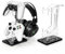 OAPRIRE Headset and Controller Stand, Space-Saving 2 Tier Game Controller Holder, Acrylic Controller and Headset Stand for Desktop, Universal Design Compatible with PS5/PS4/Xbox/Switch (Deep Black)
