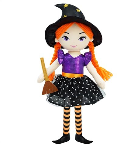 Lullaberry 40 cm verzauberte Hexenpuppe Lydia Plüsch gefüllte weiche Mädchenpuppe – lila Outfit