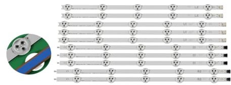 CHPGKGVNVT Tira de LED for iluminación trasera for LG 42 TV 6916L-1385A 6916L-1386A 6916L-1387A 6916L-1388A 42LA620S 42LA620V 42LA615V 42LA620V 42LA6200 Barra de luz(Replace 42LN)