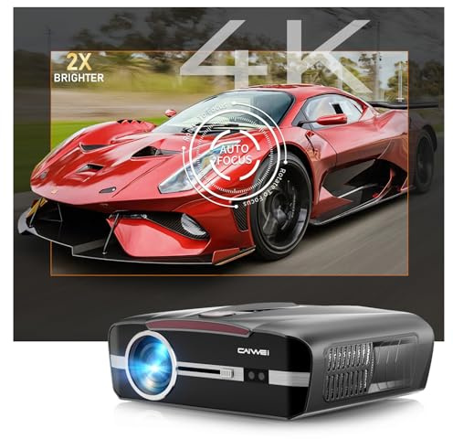 Projecteur de jour 4K Ultra HD, 2300 ANSI HDR10+ Tof Autofocus Projecteur de cinéma maison pour visualisation de la lumière du jour, projecteur intelligent avec WiFi 6 Bluetooth mode karaoké et 2