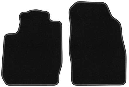 Velours-Fußmatten passend für Ford StreetKa 2003-2006, Schwarz, Basic | passend für Cabrio; dünner Velours-Teppich (Polypropylen), ca. 4 mm; rutschfest, Universal-Befestigungen