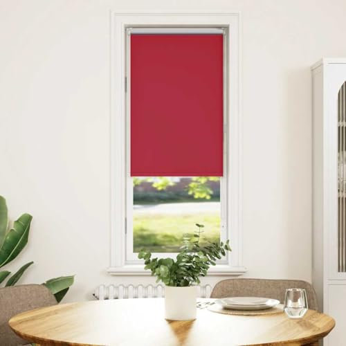 Verdunkelungsrollo rot 50 x 130 cm, Stoffbreite 45,7 cm Polyester