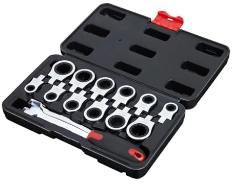 MASUNN 12-in-1 Chiave ad anello a cricchetto intercambiabile Chiave a cricchetto mobile Set di chiavi rapide