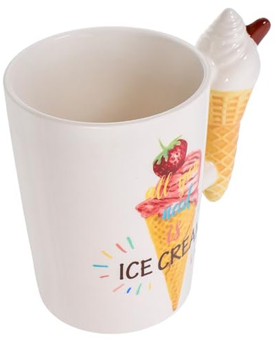 GLEAVI Tasse à Café Céramique Forme de Glace Mug pour Boissons Chaudes Froides Tasse pour Café Lait Jus pour