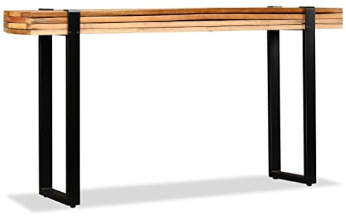 BOWEKAM Table console en bois recyclé massif réglable, tables, tables d'appoint, tables d'appoint