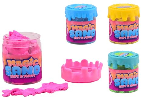 JohnToy Spielsand Fluffy Sand 450 Gramm kreatives Spielzeug Multi Farben