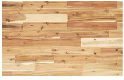 Yisssmeng Piano per lavabo in legno massiccio di acacia, 60 x 50 x 4 cm, oliato, rustico, per lavandino, robusto piano di lavoro per bagno, cucina e officina, rettangolare