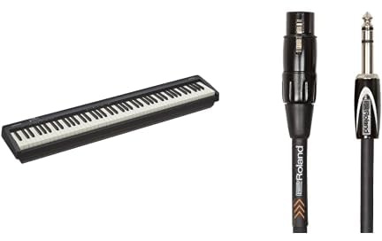 Roland FP-10 88-Note Digital Piano with Black Series Balanced Cable 1.5m TRS-XLR