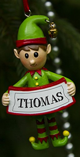 Boxer Gifts Thomas Elf Weihnachtsbaumschmuck | Weihnachtskugel Ornament Geschenk | Eine für die ganze Familie, Keramik, Mehrfarbig, 8 x 4,5 x 2 cm