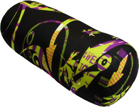 COVERBAGBCN -Zylindrisches Anti-Stress-Relax-Kissen|Entlastung für Nacken und Lendenwirbelsäule | Füllung mit bequemen Kügelchen | Weiches Lycra-Gewebe | Maschinenwaschbar | 35x15 cm (TWEN)