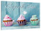 Klebefieber Glasbild Cupcake Bar B x H: 60cm x 40cm