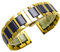 Kai Tian Armbanduhr Two Tone 18mm Schwarz Keramik Uhrarmband für Damen Herren Armband Gold Edelstahl Uhrenband Alle Links Abnehmbares Ersatz Metall Uhrarmband mit Werkzeugen