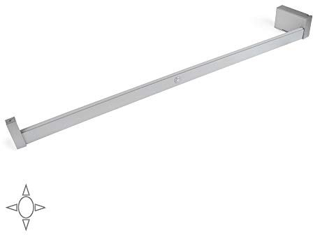 Emuca - Éclairage pour Armoire ou vestiaire, Barre de penderie avec LED réchargeable et détecteur de Mouvement, Plusieurs mesures et Couleurs (858-1008mm, Anodisé Mat)