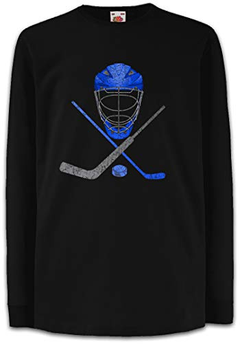 Urban Backwoods Ice Hockey Tools Bambini e Ragazzi Ragazze Maglia a Manica Lunga T-Shirt Nero Taglia 8 Anni