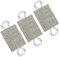 Door Silencer Baby Door Cushion - Light Grey, Set of 3 Door Latch Cover Quite Closer Universal Fit for No More Noise Sleep Doors, 4 x 3 Inches