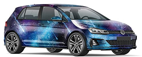 Design-Autofolie im Galaxy-Stil für 3D Car Wrapping mit Luftkanälen 100x150cm