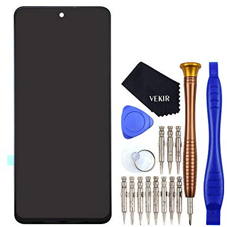 VEKIR Negro M2003J6B2G Cristal de la Pantalla del digitalizador táctil LCD reemplazo Compatible con Xiaomi Redmi Note 9 Pro