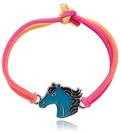 WAGOMA® Stimmungsarmband mit Pferdeanhänger 2 - Wechselt die Farbe - Armband für Pferde Mädchen - Kinderarmband in leuchtenden Regenbogenfarben - Als Geschenk oder Mitgebsel zum Kindergeburtstag