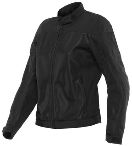 Dainese Sevilla Air Lady Tex Jacket, Motorradjacke Sommer, Damen, Schwarz/Schwarz, 52