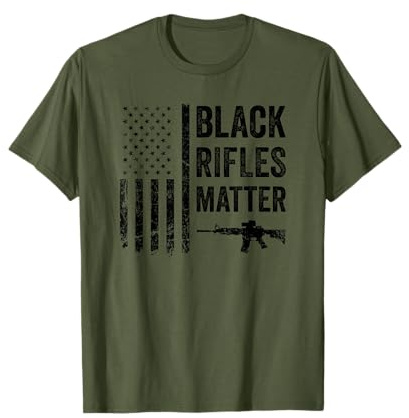 Black Rifles Matter – Funny Pro Gun Rights Camo USA Flagge T-Shirt