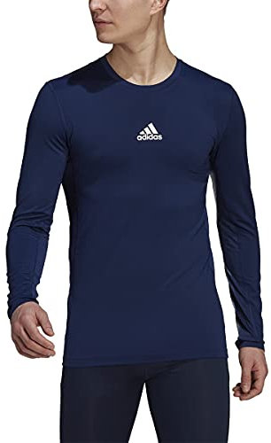 adidas mens Techfit Long Sleeve Compression Top Soccer, Team Navy Blue, X-Large, Blue