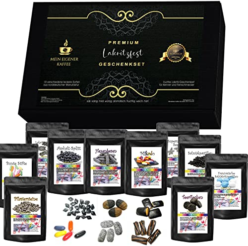 C&T Lakritz Geschenk-Set | 10x leckere Sorten aus norddeutscher Edel-Manufaktur | Das Geschenk für Lakritzliebhaber in präsentfertiger Geschenk-Box
