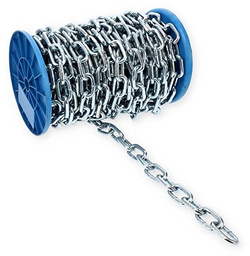 Stahlkette 20 Meter 8mm Kurzgliedrig Rundstahl Eisen Glieder Kette Verzinkt