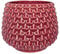 Nordring Retro Übertopf Vintage Pflanztopf für Zimmerplanzen Blumentopf Pino L (16,5 cm ø), rot, Keramik