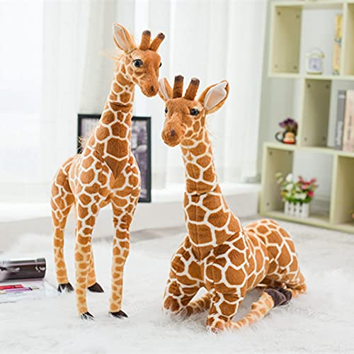 AECHII Riesige echte Leben Giraffe Plüschtiere Niedliche Kuscheltiern Simulation Giraffe Geburtstagsgeschenk für Kinder Baby Raumdekoration 100cm