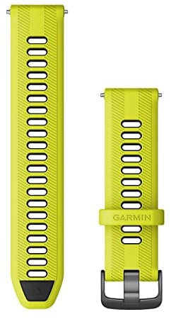 Garmin Cinturino Originale Forerunner 965, 22mm, Silicone, Amp Yellow & Black